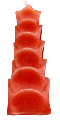 Formkerze Fontana, 15x6x6 cm, brennt ca. 25 Std.