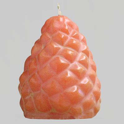 Sculpture candle Pine cone candle, 3.9 by 3.1 by 3.1 in., burns approx. 25 hours