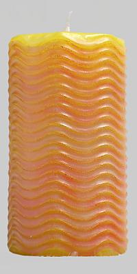 Formkerze Moir&eacute; quer, 10x5,5x5,5 cm, brennt ca. 30 Std.