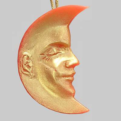 Wax pendant Moon, 3.3 by 2 in., burns approx.  hours