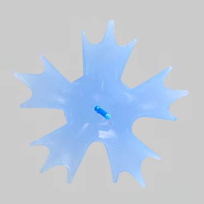 Floating candle Star, light blue, 3.1 by 3.1 in., burns approx. 3 hours