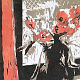 Michael Daum, Rote Tulpen, 2004, Farbholzschnitt auf Papier, 35,0 cm x 50,0 cm