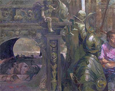 Michael Daum, Sight seeing (Frauenkirche), 1996, &Ouml;l auf Leinwand, 145,0 cm x 115,0 cm