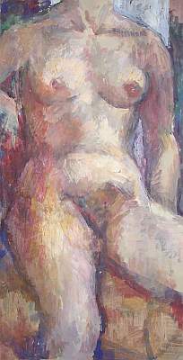 Michael Daum, Torso, 1999, Eitempera auf Pappe, 40,0 cm x 81,0 cm
