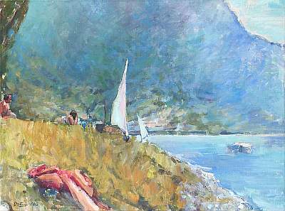 Michael Daum, Camping Eden, 2006, Eitempera auf Leinwand, 80,0 cm x 60,0 cm