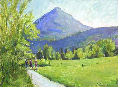 Michael Daum, Thiersee, 2006, Eitempera auf Leinwand, 80,0 cm x 60,0 cm