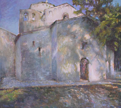 Michael Daum, Santa Maria di Portonovo, 2007, Eitempera auf Leinwand, 100,0 cm x 90,0 cm