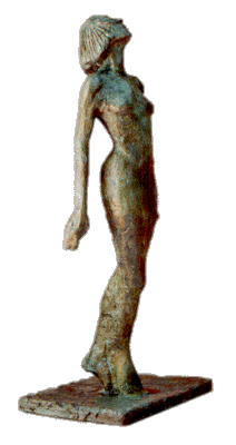 Angelika Kienberger, Flying high, 1998, bronze, 15 by 6.3 by 4.7 in.