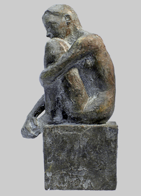 Angelika Kienberger, Small cowering nude, 2006, bronze, 5.5 by 3 by 1.8 in.