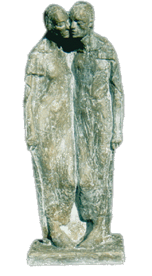 Angelika Kienberger, Couple, 1992, bronze, 16.5 by 5.9 by 5.1 in.