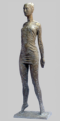 Angelika Kienberger, Gespannt, 2008, Bronze, 64x19,5x13 cm