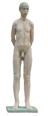 Angelika Kienberger, Icon 2, 2004, cast ceramic, 24.4 by 5.9 by 6.7 in.