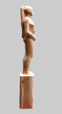 Angelika Kienberger, Zwischen den Zeilen, 2011, Zedernholz, 130x25x25 cm