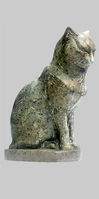 Angelika Kienberger, Cat, 2009, steatite, 6.7 by 5.5 by 3 in.