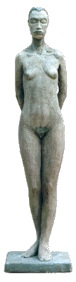 Angelika Kienberger, Ikone, 1996, Steinguss, 62x15x16  cm
